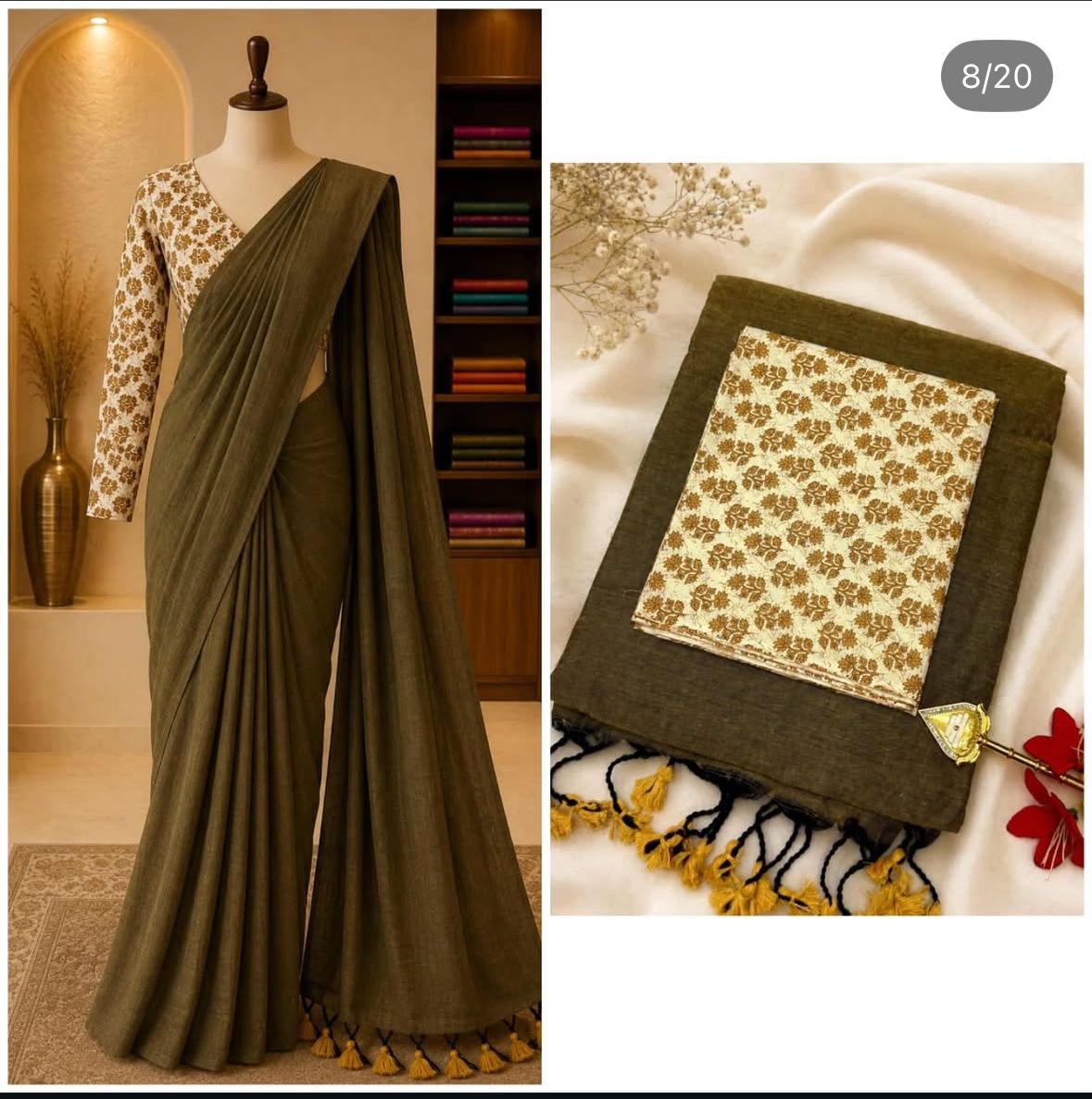 khadi cotton saree